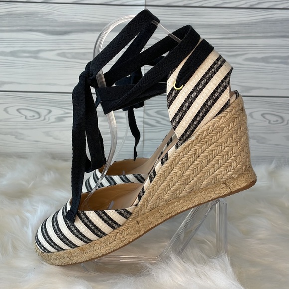 J. Crew Stripped Espadrille Wedges - Picture 5 of 10